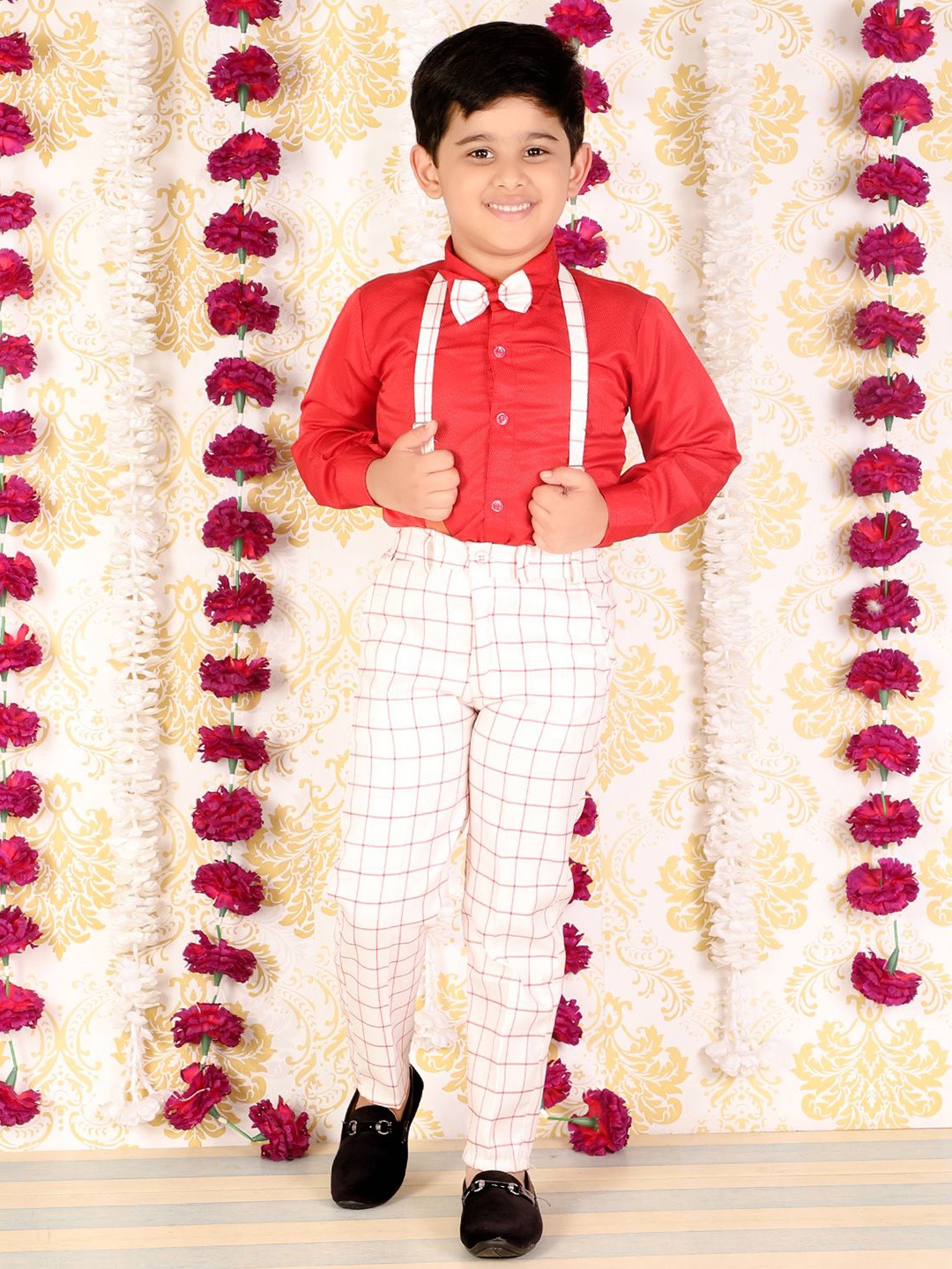 

BAESD Boys Shirt Collar Clothing Set, Red