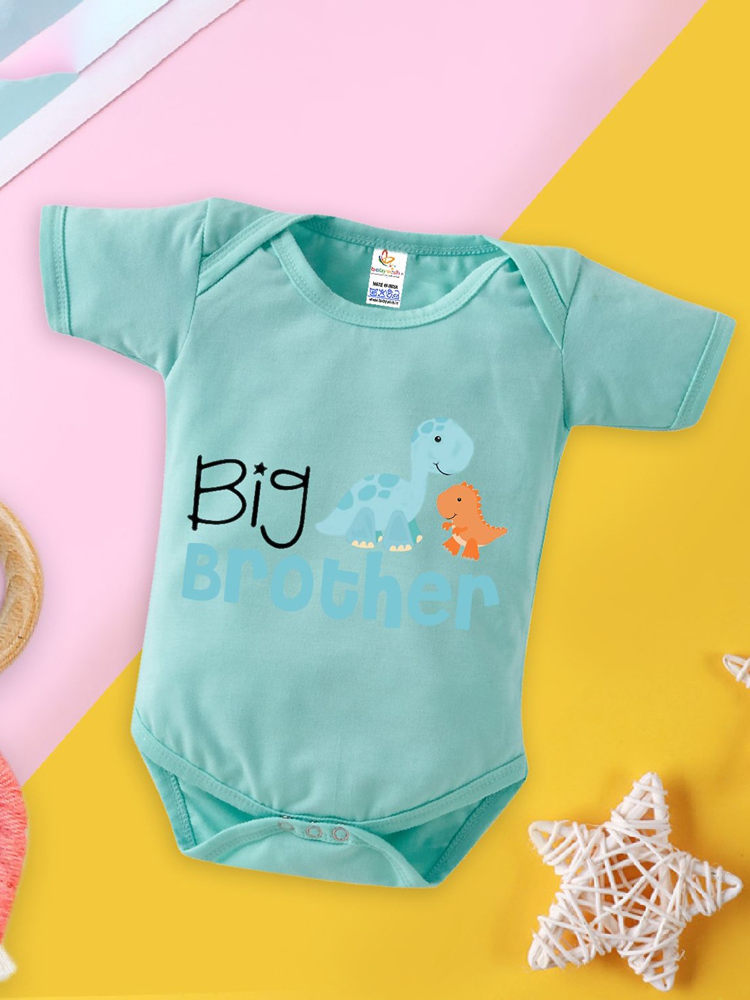 

Babywish Infants Printed Cotton Bodysuit, Sea green