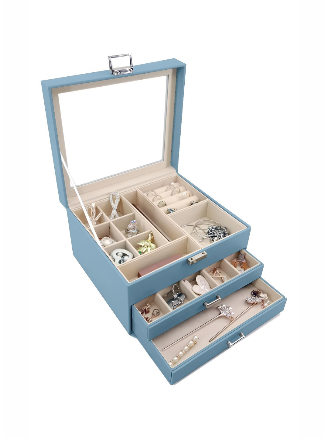 

Cortina Blue Portable Jewellery Organiser