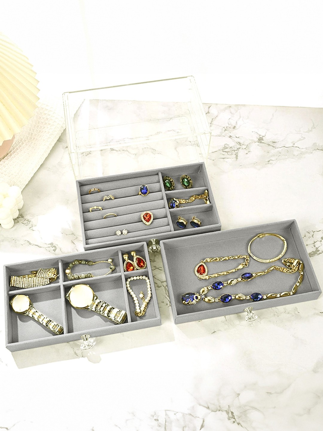 

Cortina Grey Jewellery Organiser