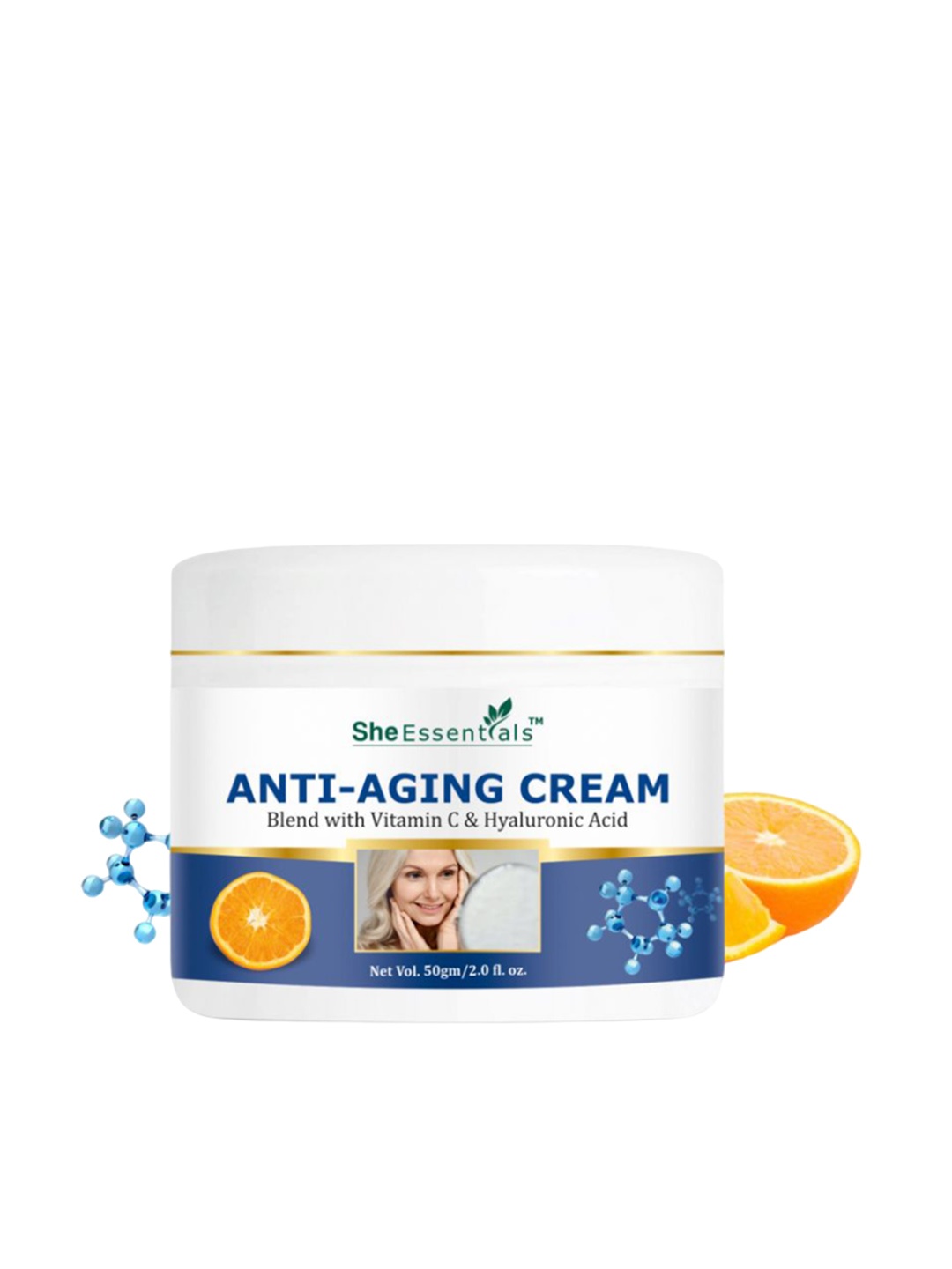 

She Essentials Anti-Ageing Cream With Vitamin C - 50g, Transparent