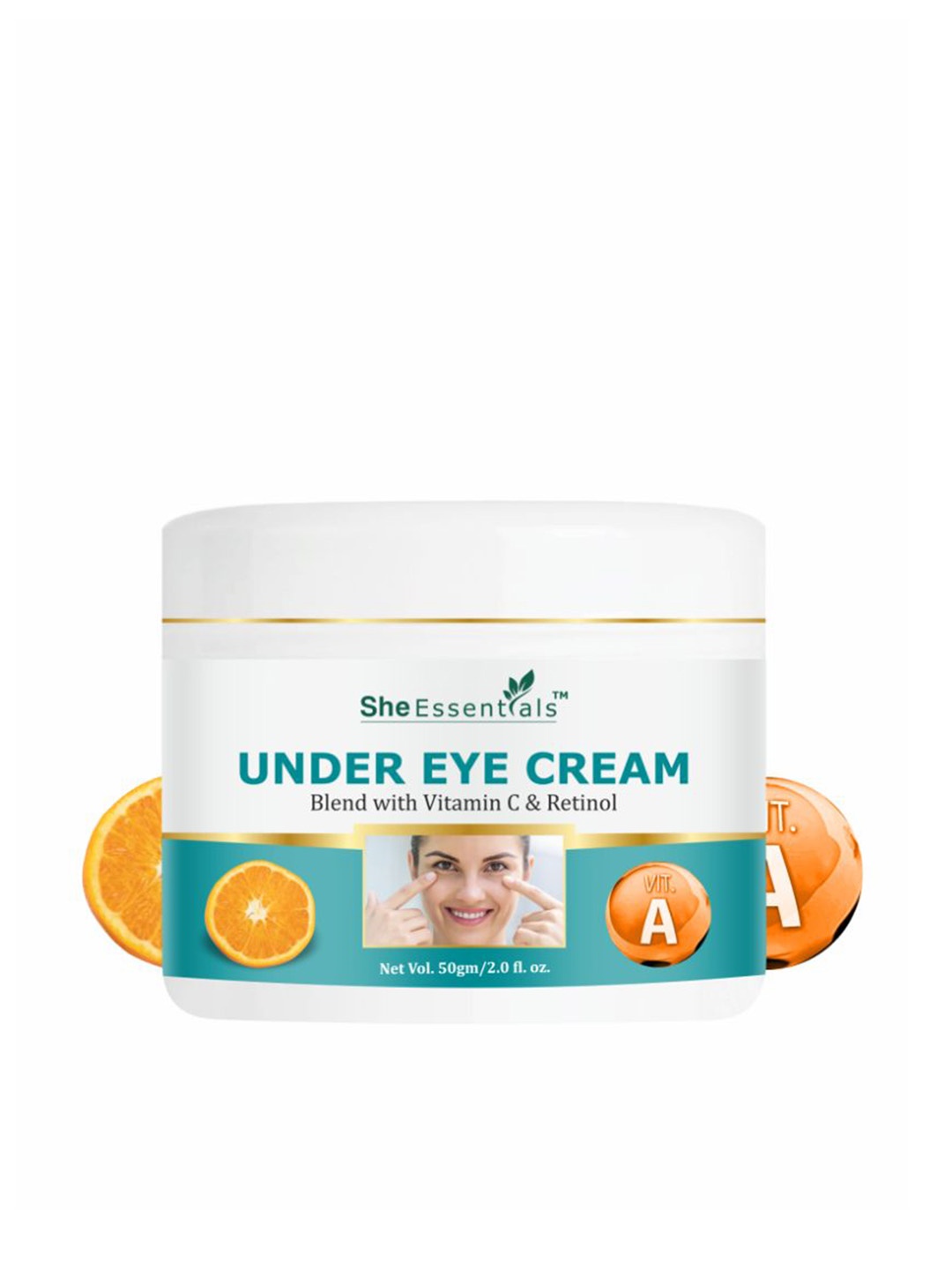 

She Essentials Under Eye Cream With Vitamin C - 50g, Transparent