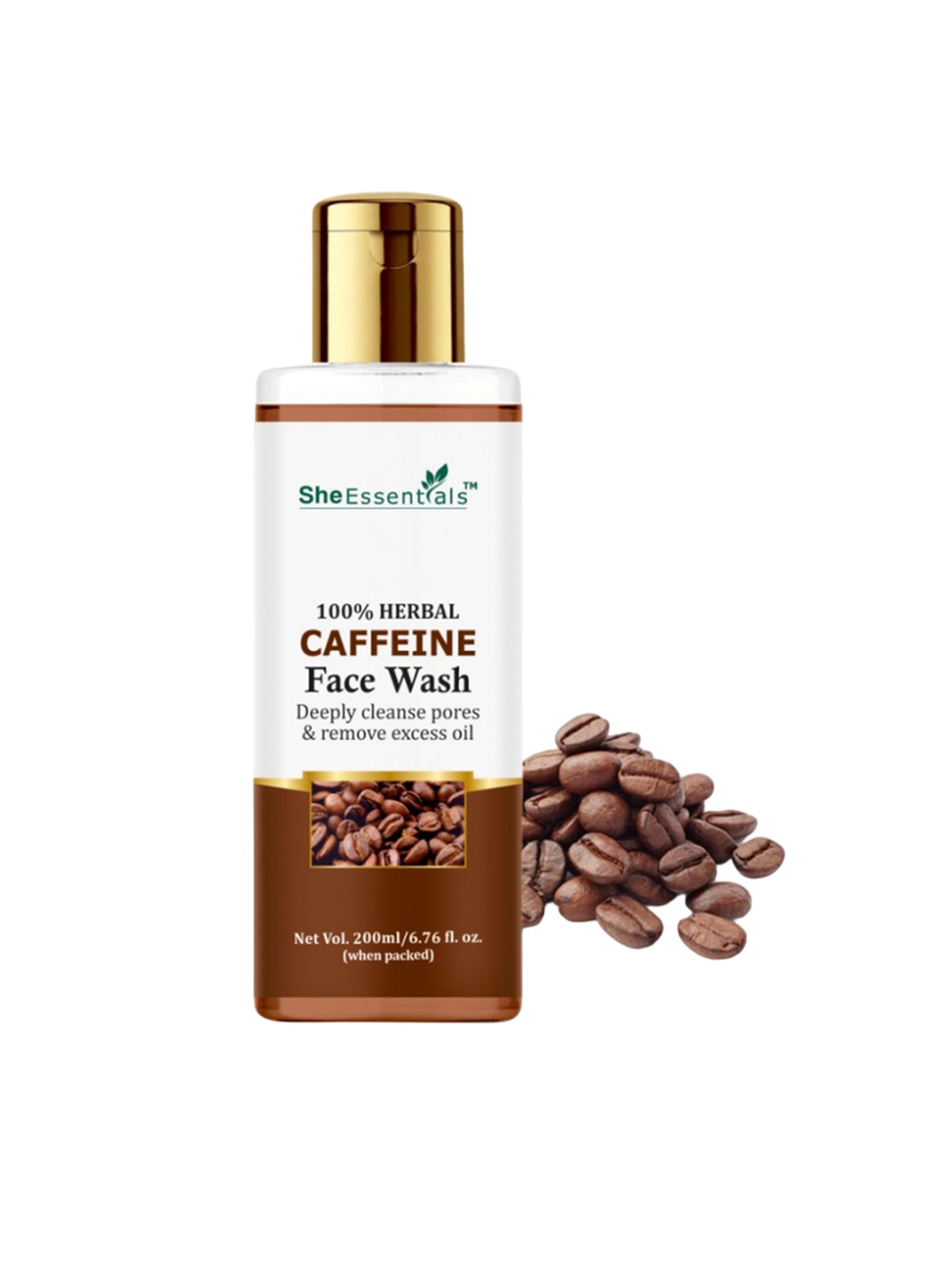 

She Essentials Caffeine Coffee Face Wash -200ml, Transparent