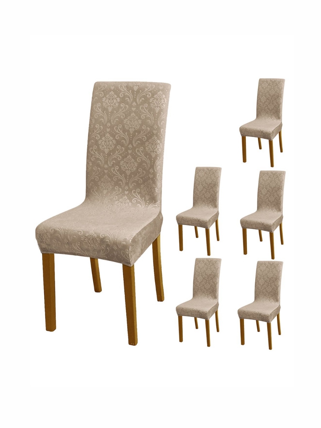 

HOKIPO Camel Brown 6 Pieces 200GSM Stretchable Chair Covers