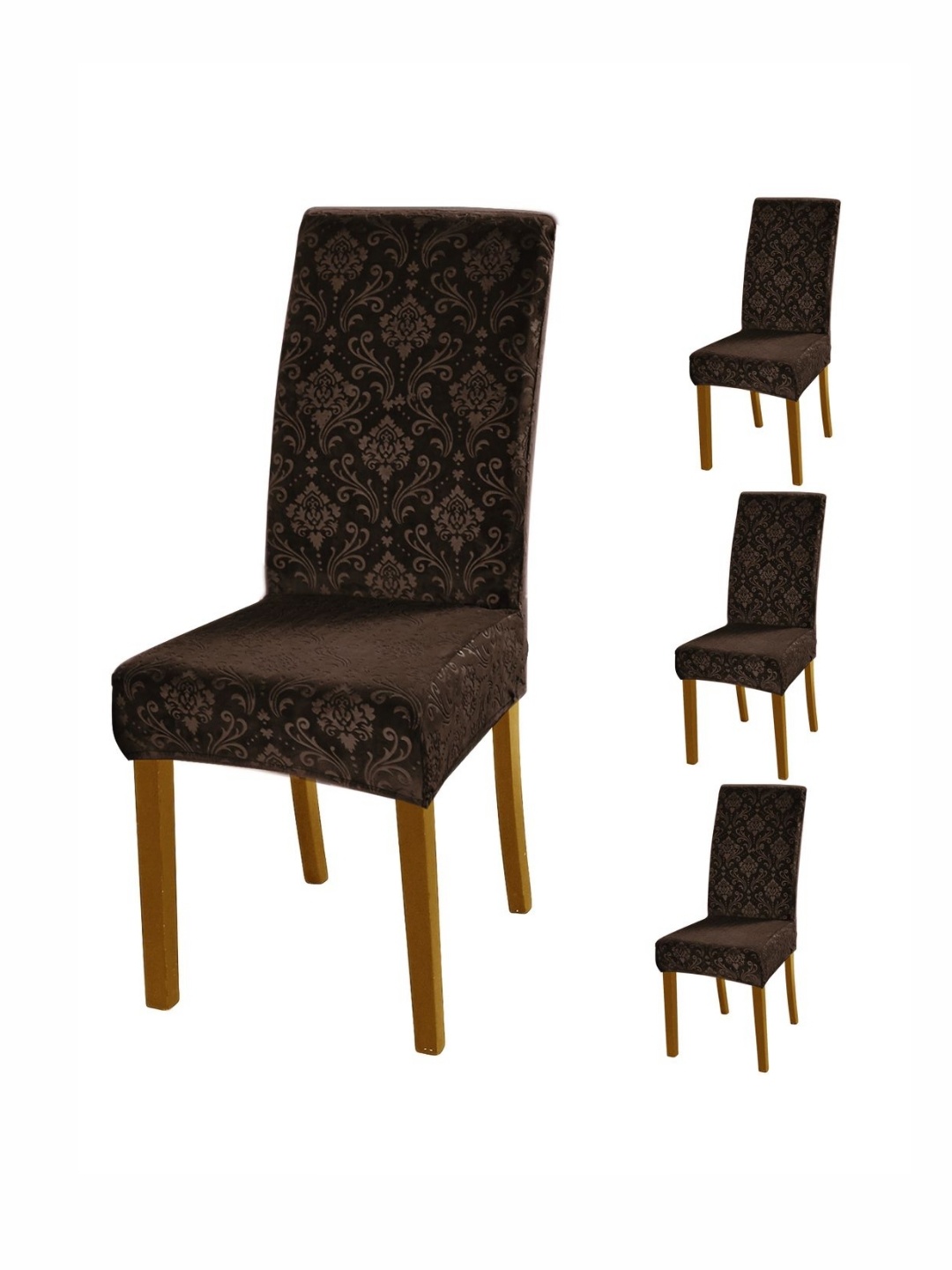 

HOKIPO Brown 4 Pieces 200GSM Stretchable Chair Covers