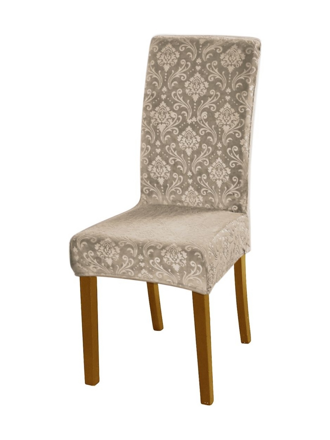 

HOKIPO Camel Brown Embossed Velvet 200 GSM Stretchable Chair Covers