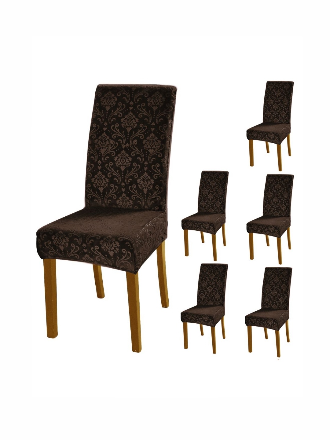 

HOKIPO Brown 6 Pieces 200GSM Stretchable Chair Covers