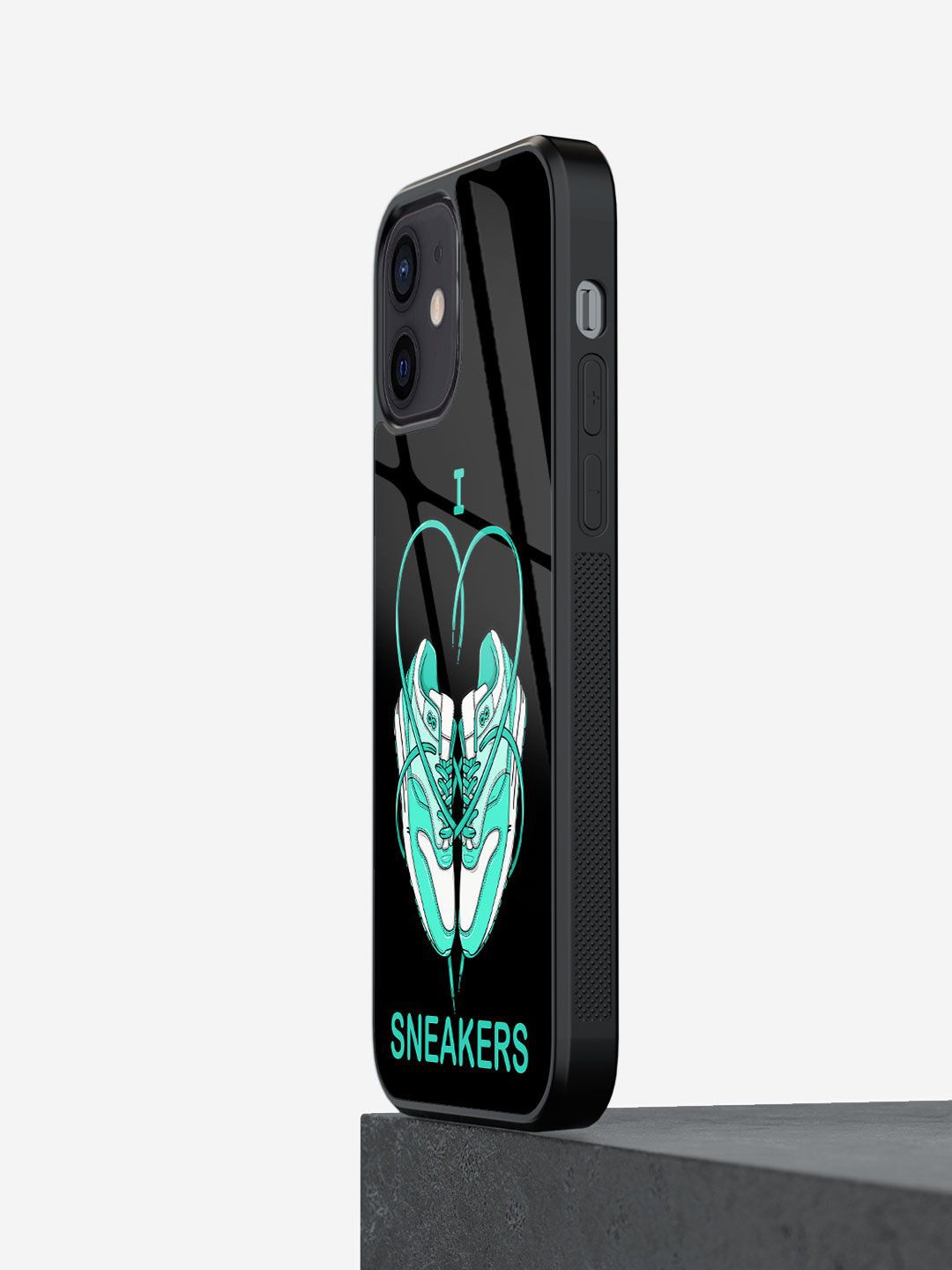 

macmerise Abstract Printed iPhone 12 Mini Back Case Mobile Accessories, Black