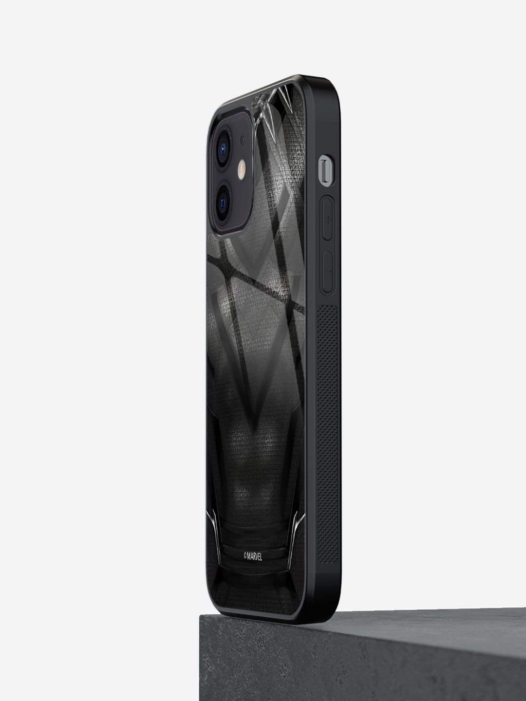 

macmerise Geometric Printed iPhone 12 Back Case Mobile Accessories, Black