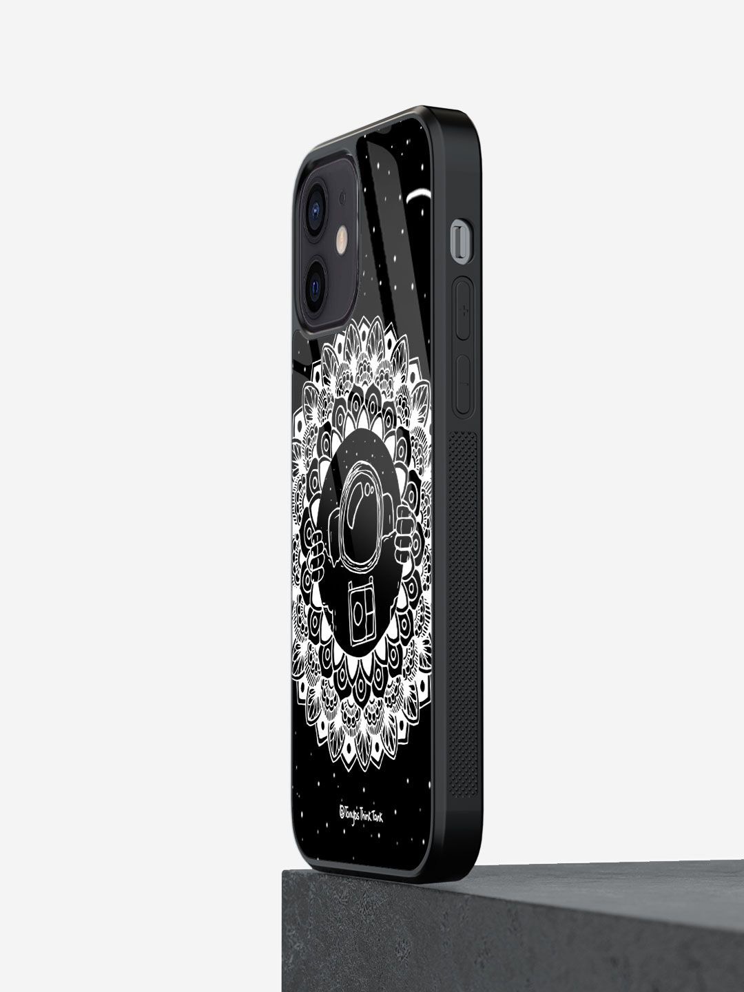 

macmerise Abstract Printed iPhone 12 Mini Back Case Mobile Accessories, Black