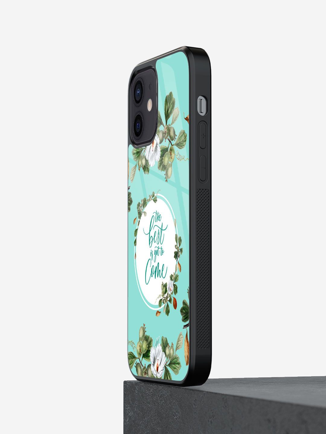 

macmerise Floral Printed iPhone 12 Mini Back Case Mobile Accessories, Turquoise blue