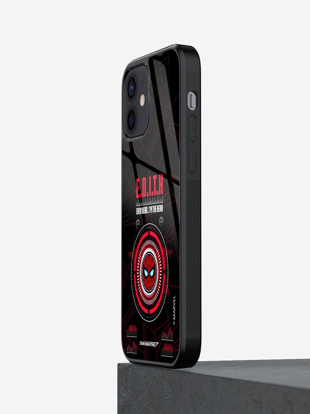 

macmerise Superhero Printed iPhone 12 Back Case Mobile Accessories, Black