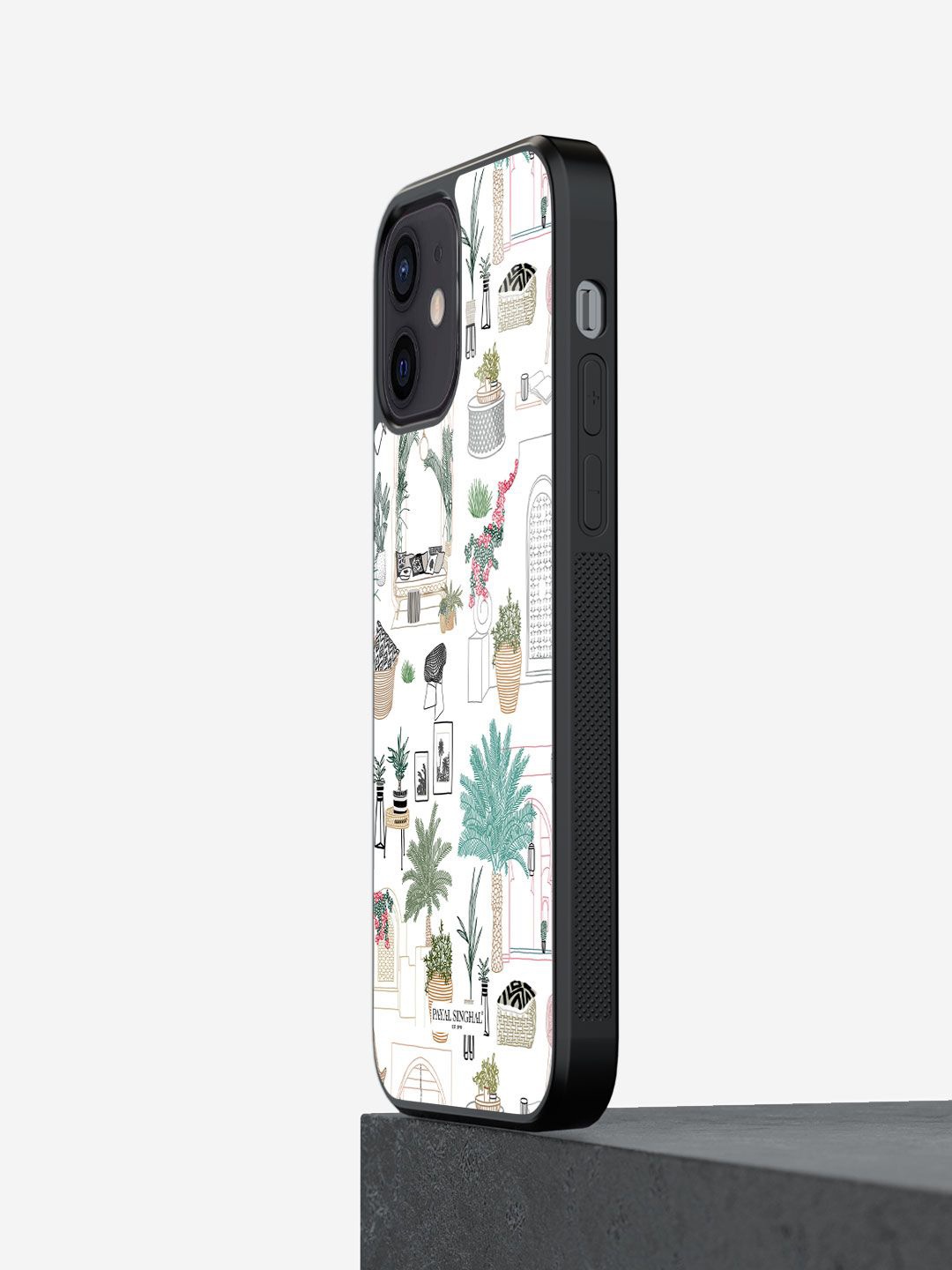 

macmerise Floral Printed iPhone 12 Back Case Mobile Accessories, White