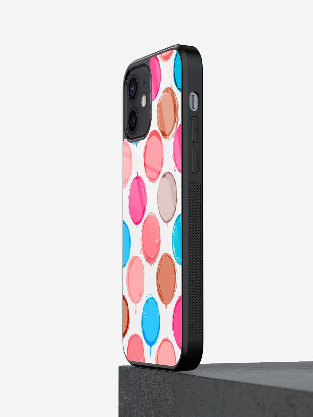 

macmerise Geometric Printed iPhone 12 Back Case Mobile Accessories, White