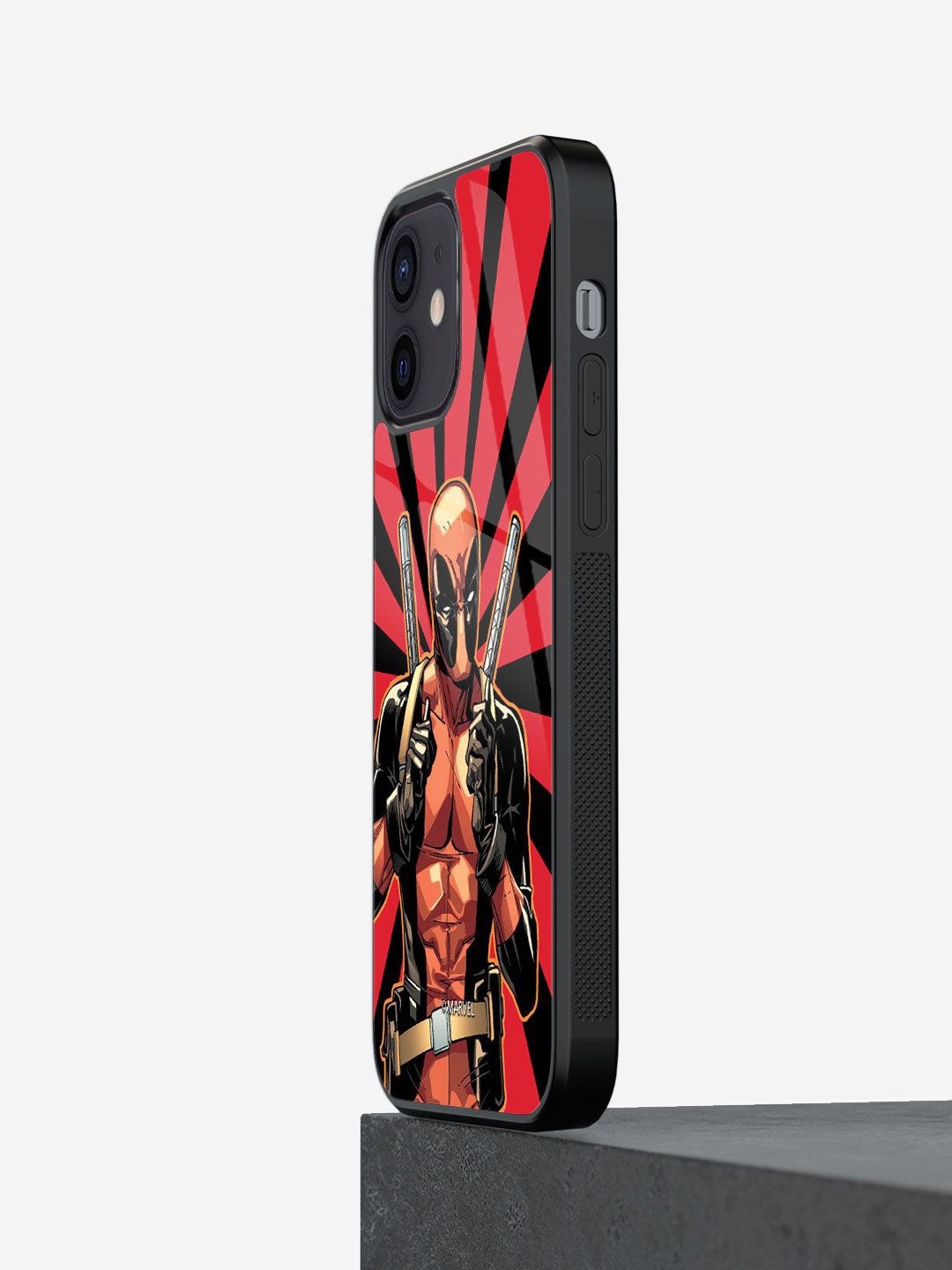 

macmerise Superhero Printed iPhone 12 Back Case Mobile Accessories, Red