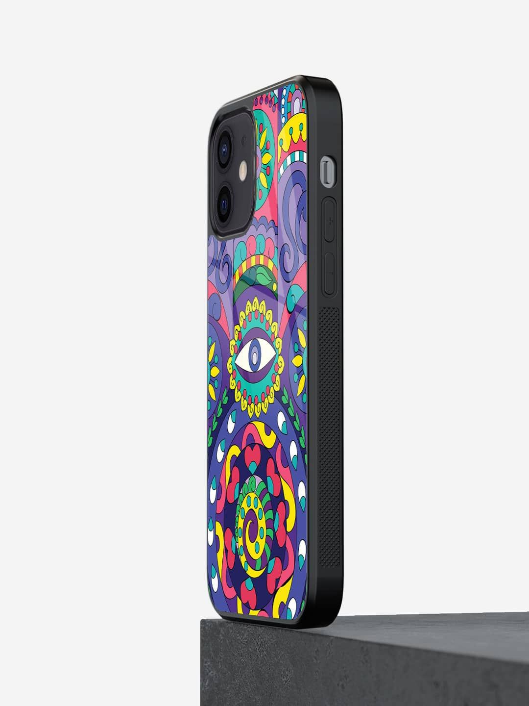 

macmerise Quirky Printed iPhone 12 Back Case Mobile Accessories, Purple