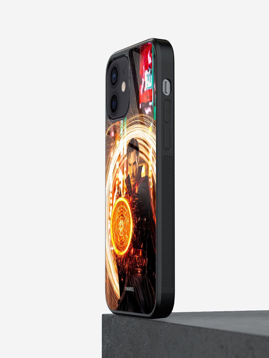 

macmerise Superhero Printed iPhone 12 Back Case Mobile Accessories, Black