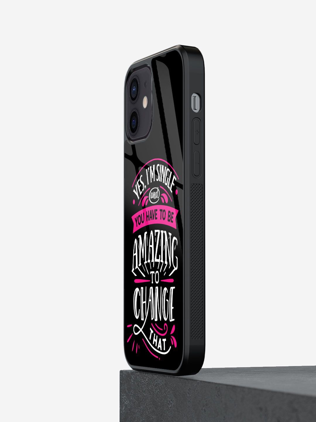 

macmerise Conversational Printed iPhone 12 Back Case Mobile Accessories, Black
