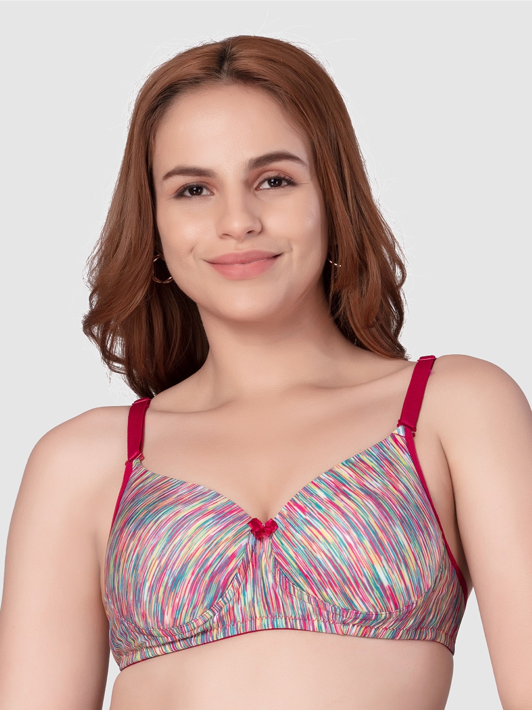 

Daisy Dee Graphic Cotton Lightly Padded Full Coverage T-Shirt Bra, Red