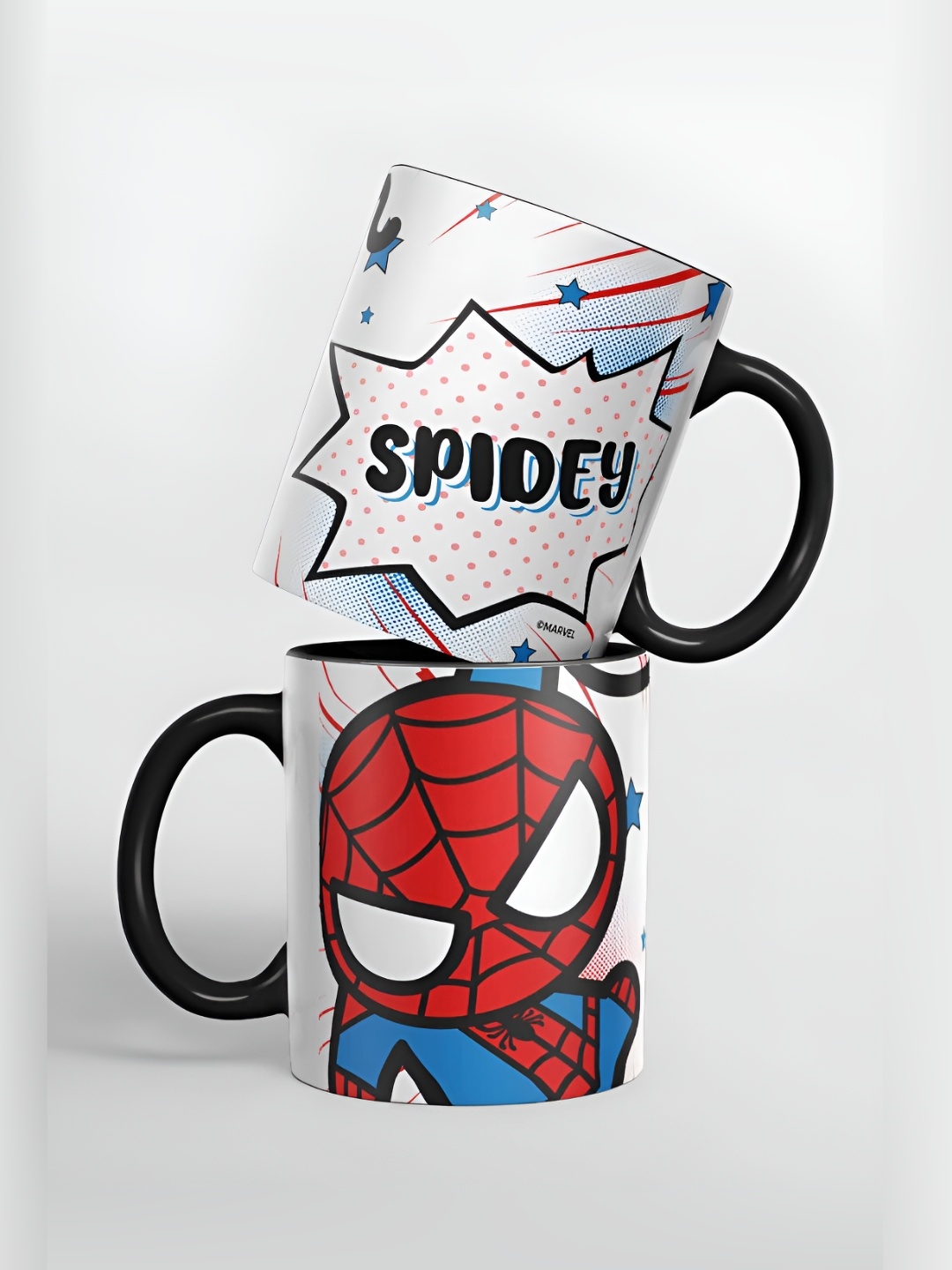

macmerise White & Red Printed Printed Ceramic Glossy Mug 325 ml