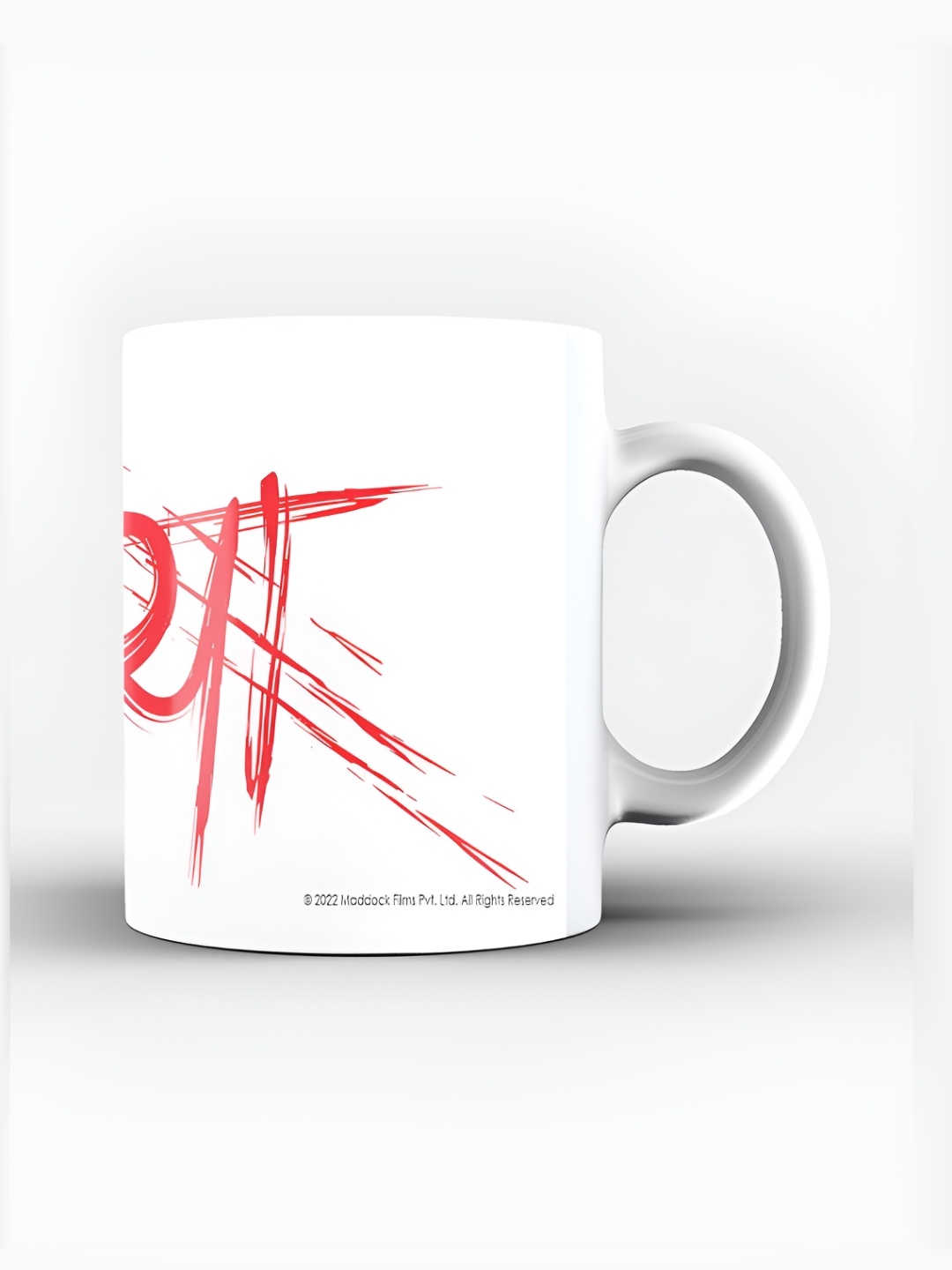 

macmerise White & Red Printed Ceramic Glossy Mug 325 ml
