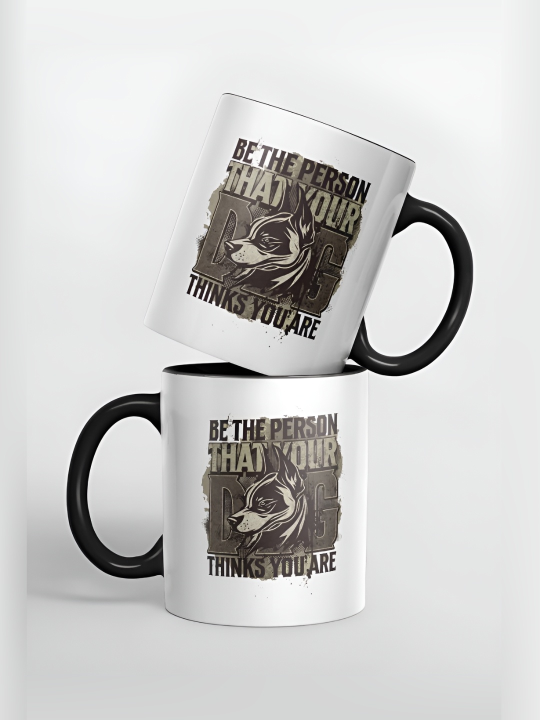 

macmerise Black & White Printed Ceramic Glossy Finished Mug 325 ml