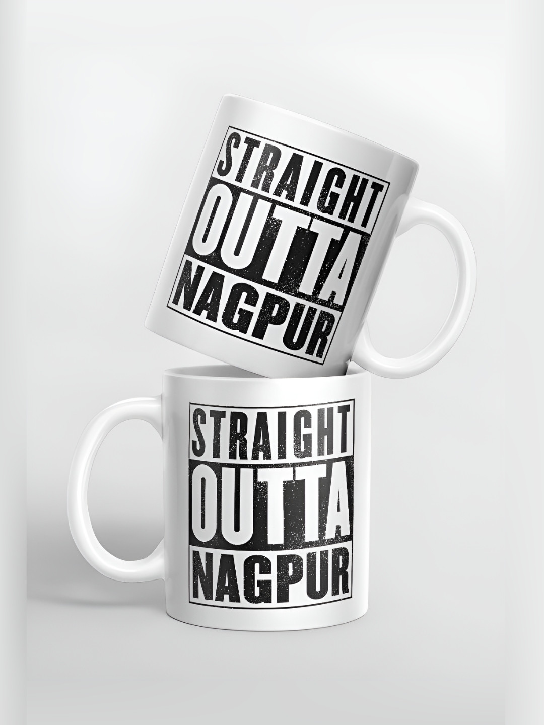 

macmerise White & Black Text Or Slogans Printed Ceramic Glossy Finished Mug 325 ml