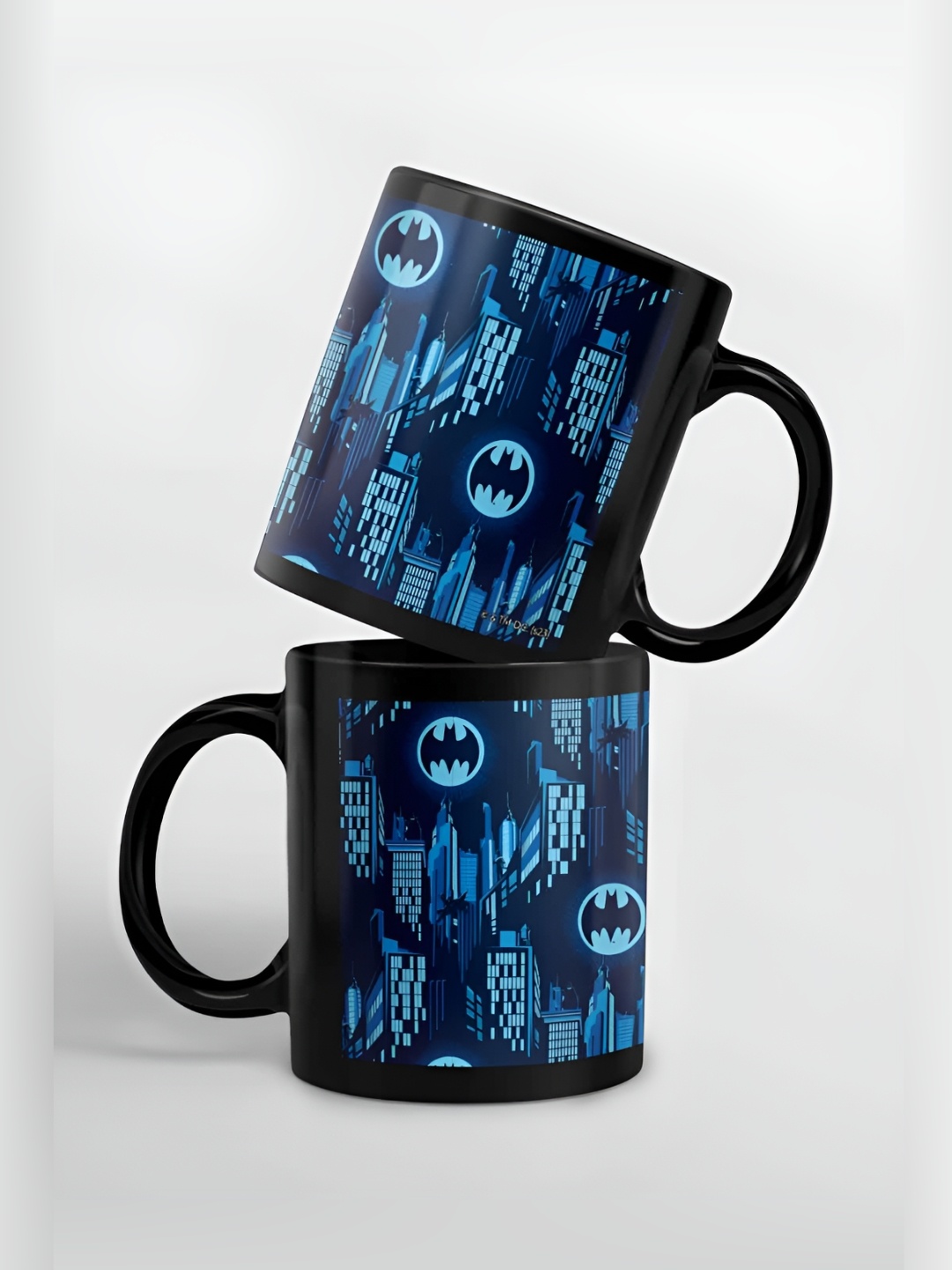 

macmerise Black & Blue Printed Ceramic Glossy Mug 325 ml