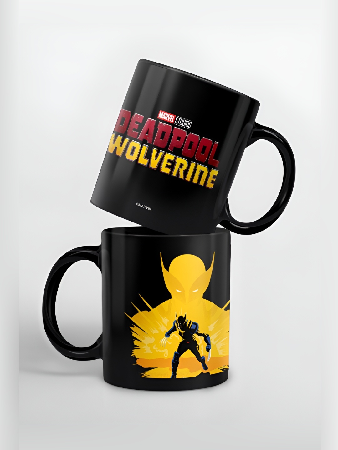 

macmerise Black & Yellow Text or Slogans Printed Ceramic Glossy Mug 325 ml