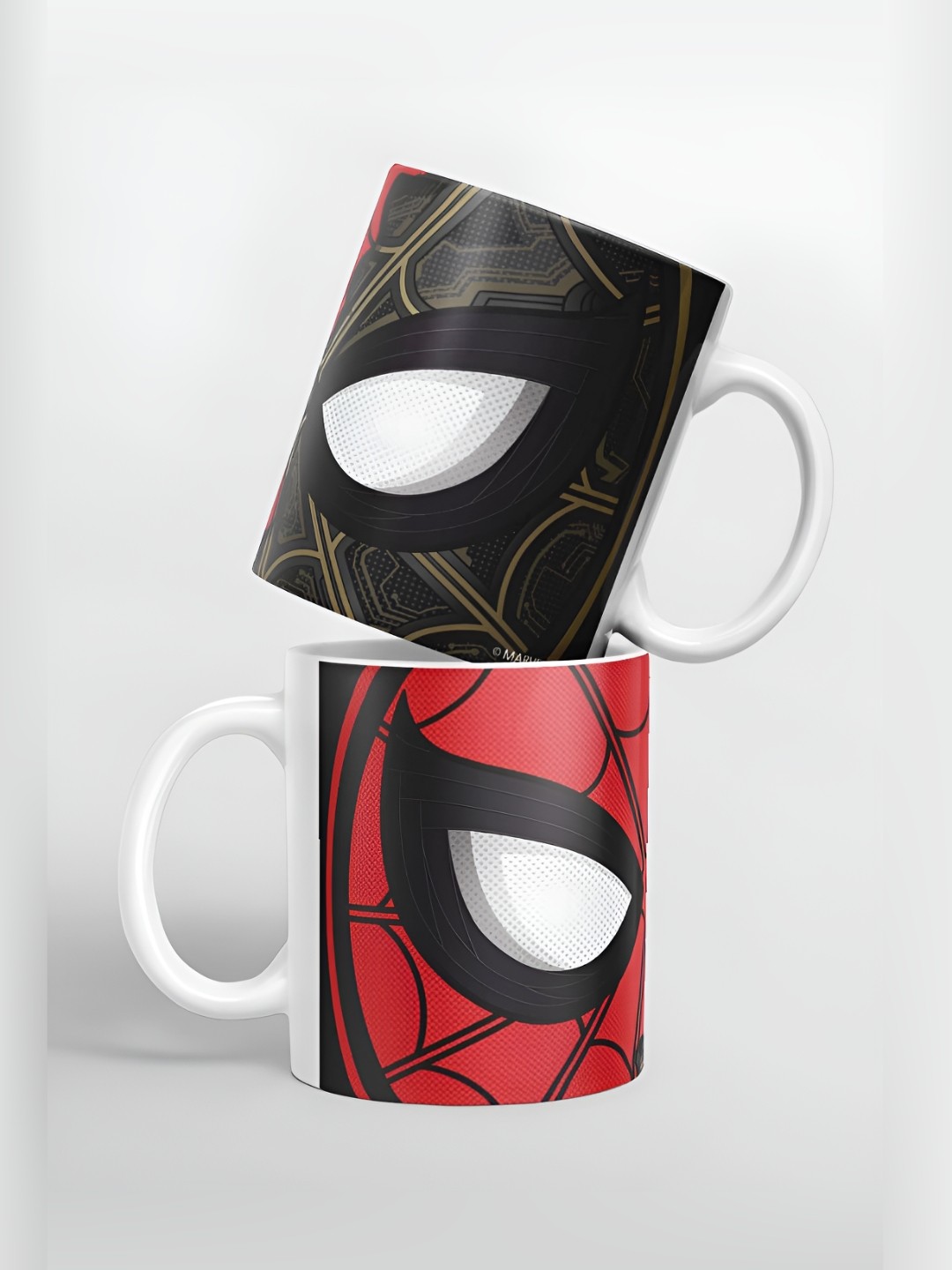 

macmerise White & Black Printed Ceramic Glossy Mug 325 ml