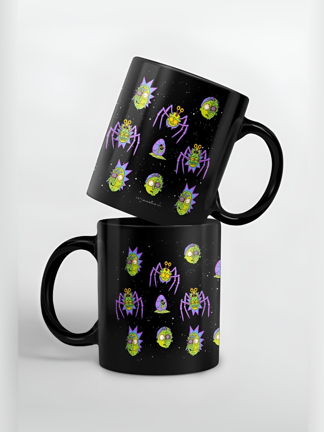 

macmerise Black & Purple Graphic Printed Ceramic Glossy Mug 325 ml
