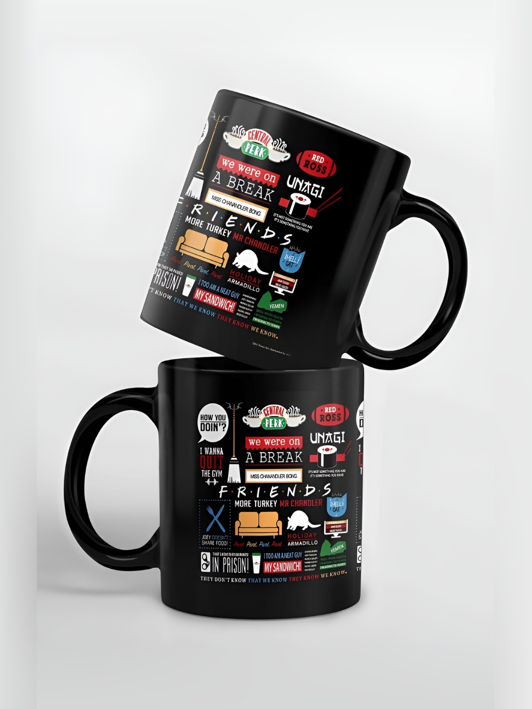 

macmerise Black & White Printed Ceramic Glossy Mug 325ml