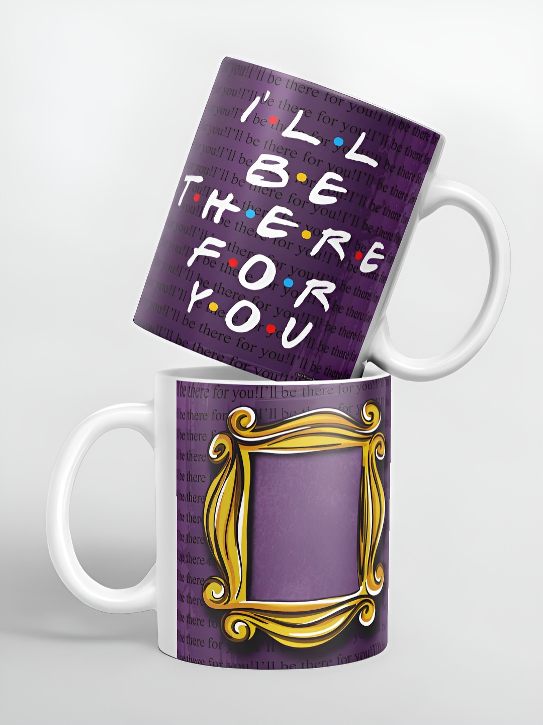 

macmerise White & Purple Printed Ceramic Glossy Mug 325ml