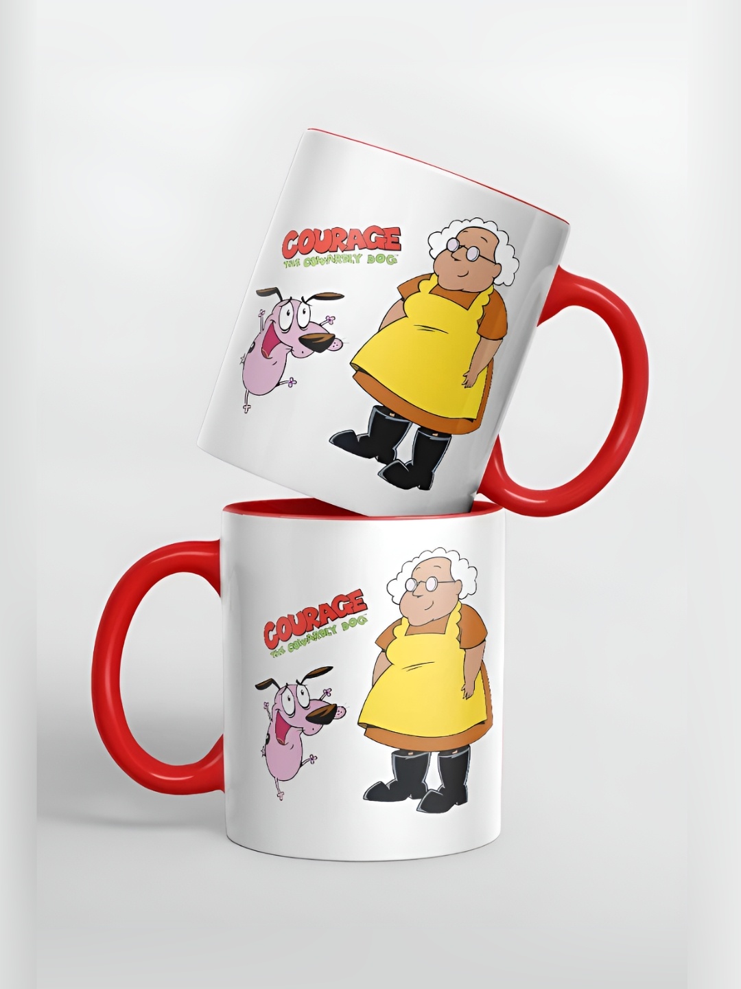 

macmerise White & Red Text or Slogans Printed Glossy Dishwasher Safe Mugs 325ml