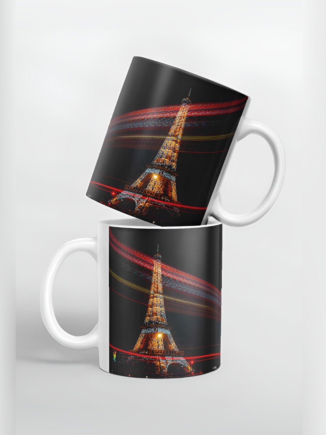 

macmerise Black & Red Geometric Printed Ceramic Glossy Mug 325 ml