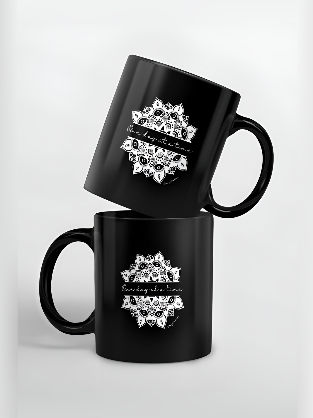 

macmerise Black & White Printed Ceramic Glossy Mug 325 ml