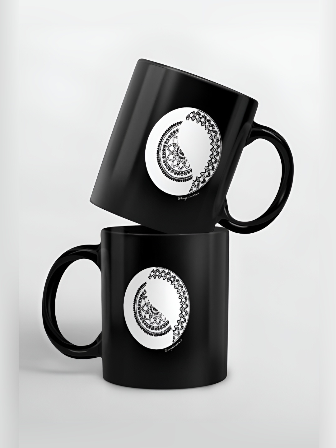 

macmerise Black & White Printed Ceramic Glossy Mug 325 ml