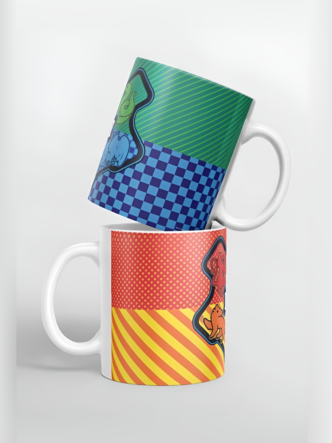 

macmerise Green & Blue Graphic Printed Ceramic Glossy Mug 325 ml