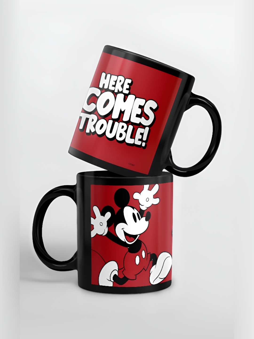 

macmerise Maroon & Black Text or Slogans Printed Glossy Mugs 325 ml