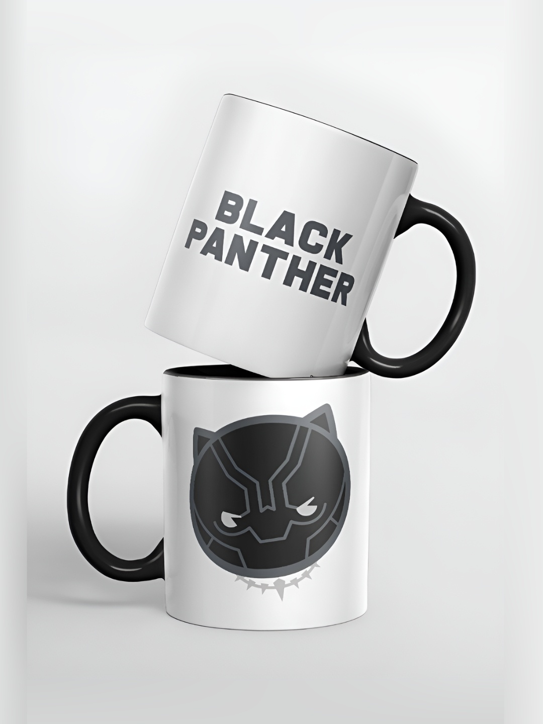 

macmerise White & Black Printed Ceramic Glossy Mug 325 ml