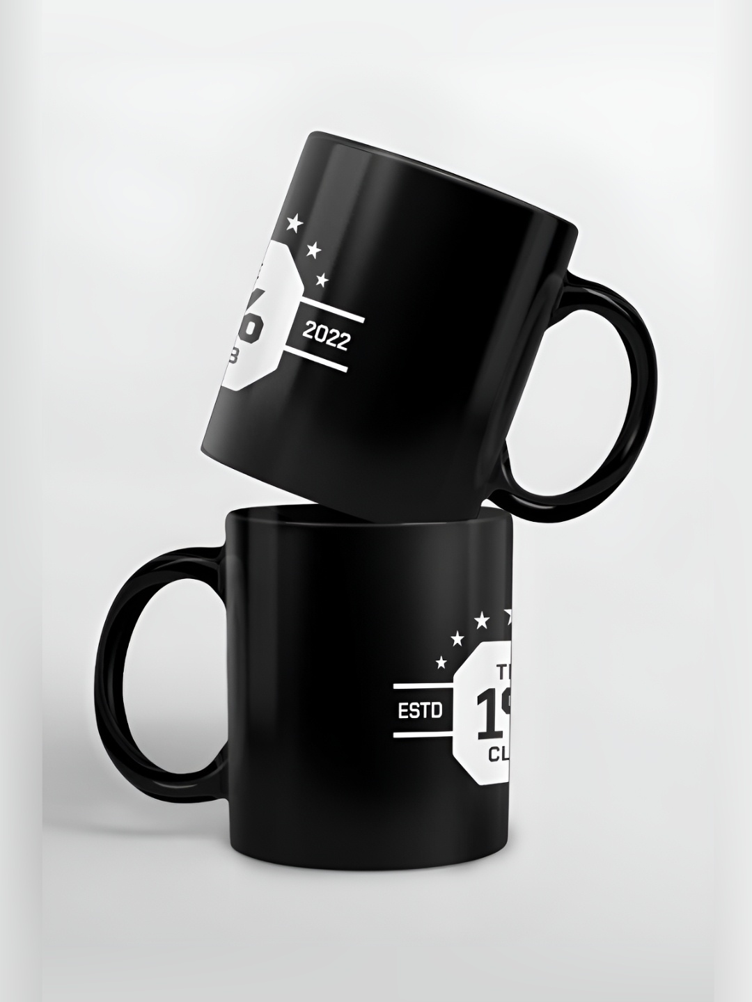 

macmerise Black & White Printed Printed Glossy Dishwasher Safe Mugs 325 ml