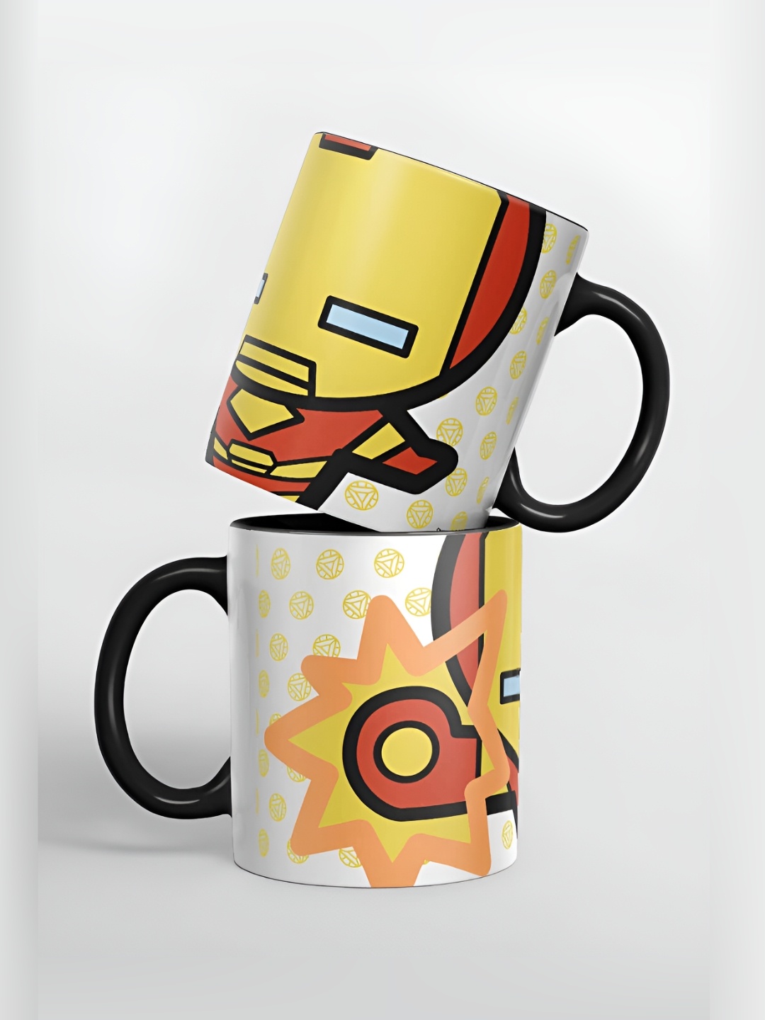

macmerise Yellow & White Cartoon Characters Printed Ceramic Glossy Mug 325 ml
