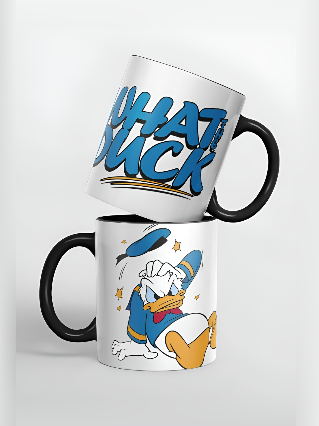 

macmerise White & Blue Printed Ceramic Glossy Glossy Mug 325 ml