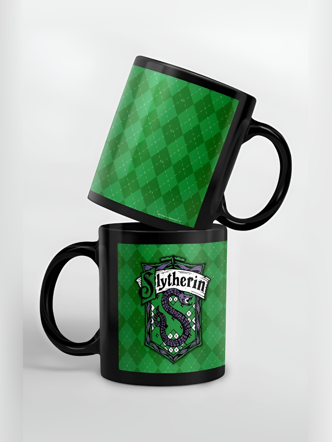 

macmerise Black & Green Printed Ceramic Glossy Mug 325 ml