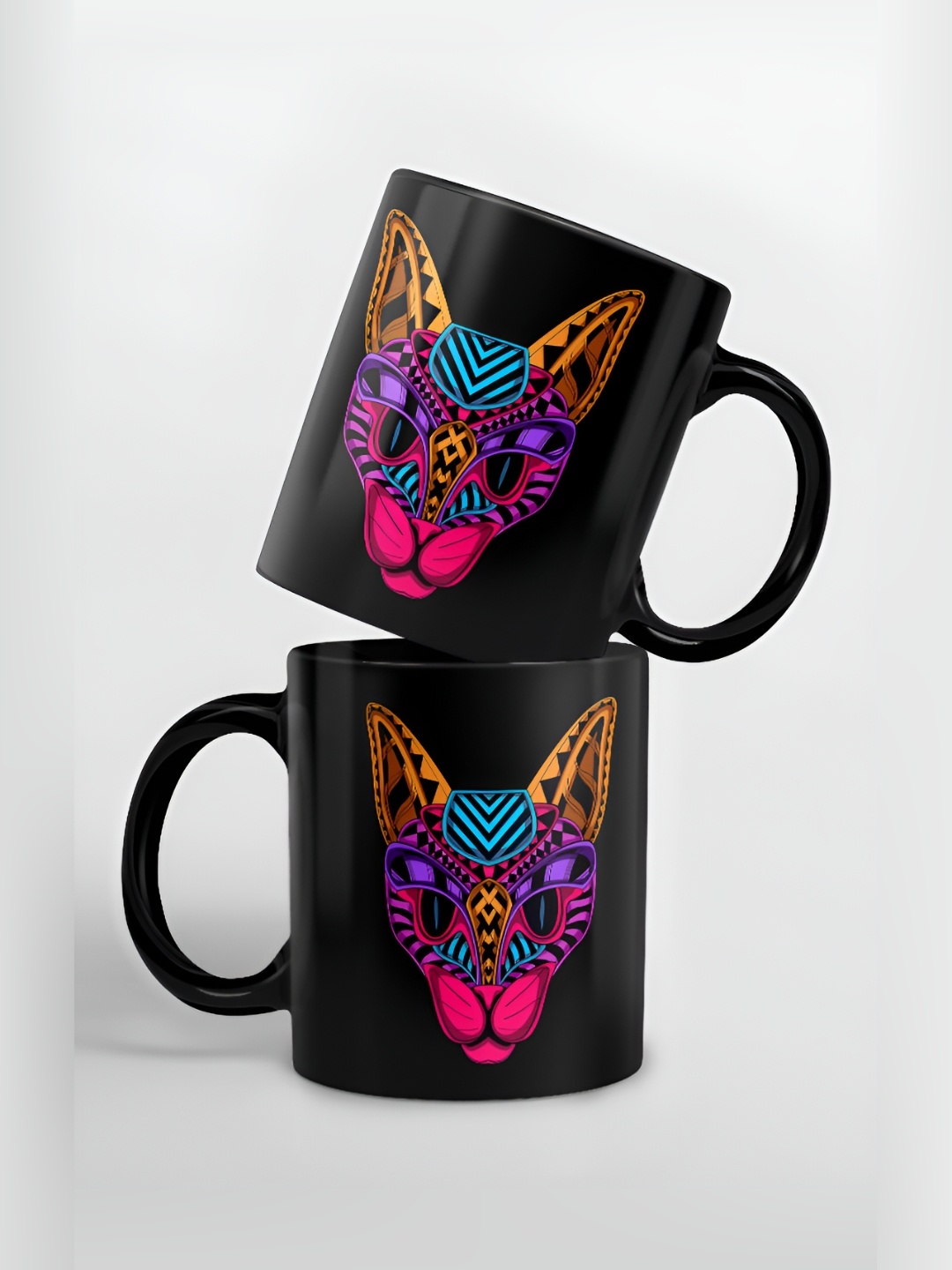 

macmerise Black & Pink Printed Ceramic Glossy Mug 325 ml