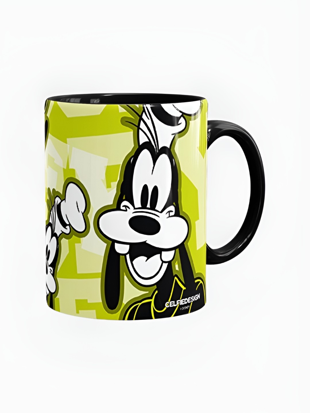 

macmerise White & Green Printed Ceramic Glossy Mug 325ml