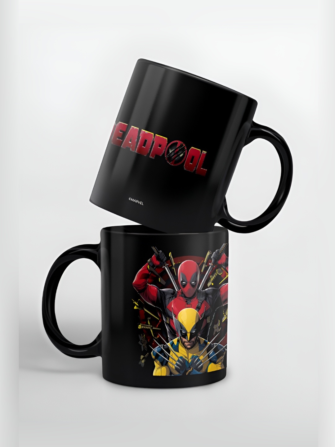 

macmerise Black & Red Printed Ceramic Glossy Mug 325 ml