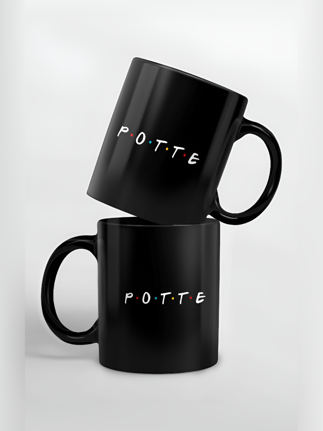 

macmerise Black & White Text or Slogans Printed Glossy Dishwasher Safe Mugs 325 ml