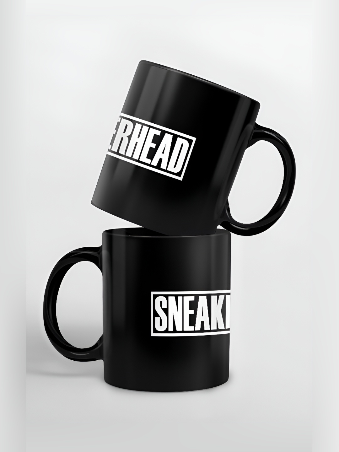 

macmerise Black & White Printed Ceramic Glossy Cups Set of Cups and Mugs