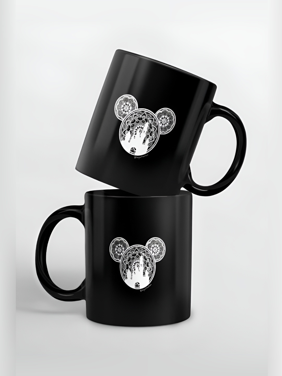 

macmerise Black & White Printed Ceramic Glossy Mugs 325 ml